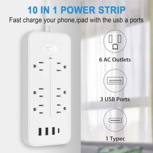 Flat Plug Exetnsion Cord Power Strip